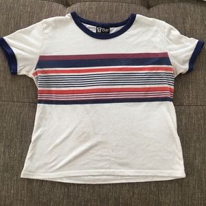 Striped White Tee